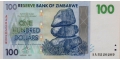 Zimbabwe 100 2007 UNC P-69